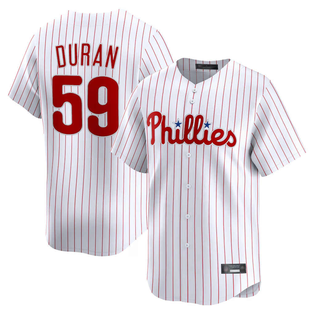 Trusc P.Phillies #59 Jhoan Duran Player White Home Limited Stitched Jerseys