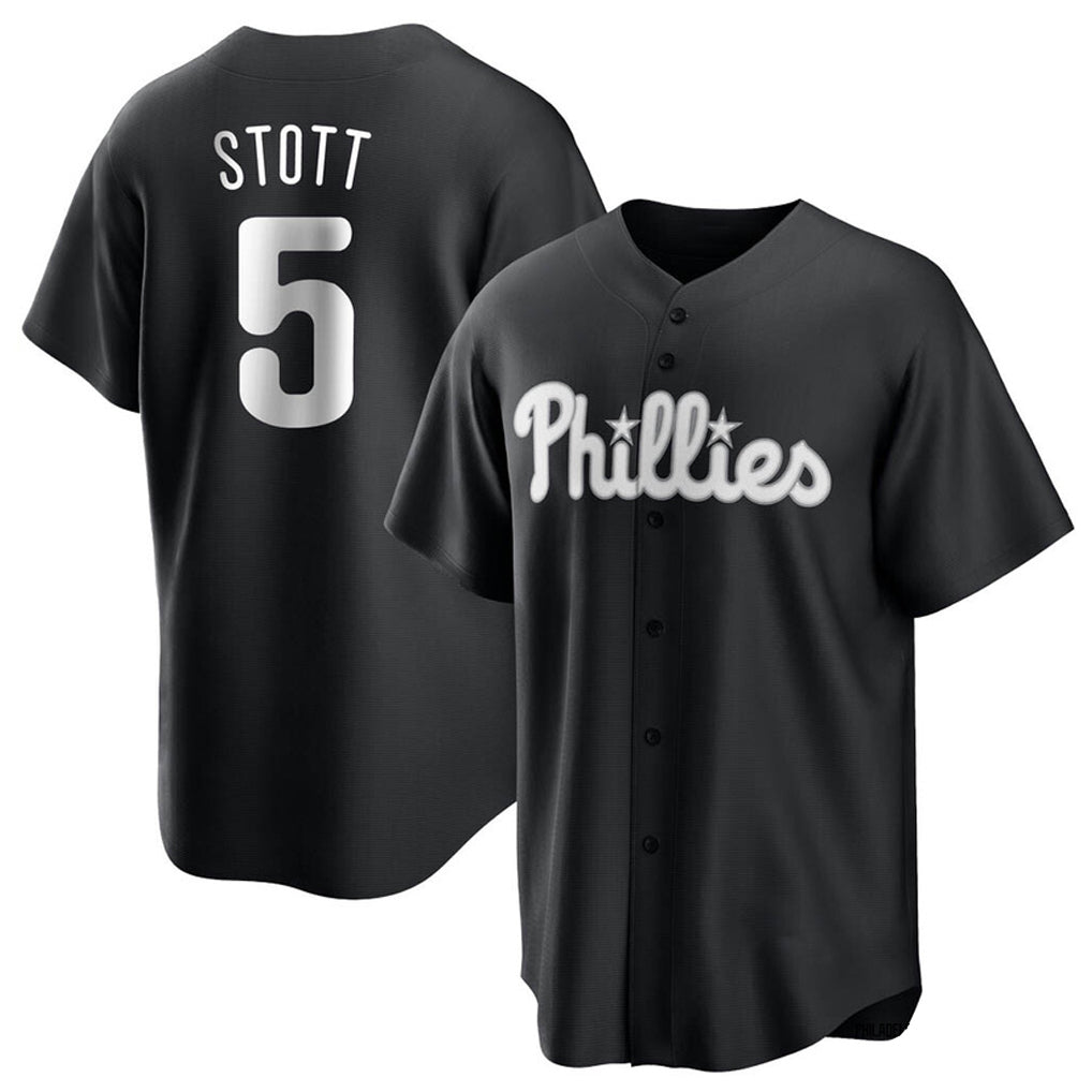 Trusc P.Phillies #5 Bryson Stott Player Black Alt Fashion Home Game Stitched Jerseys