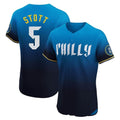 Trusc P.Phillies #5 Bryson Stott Player Blue City Connect Home Limited Elite Stitched Jerseys