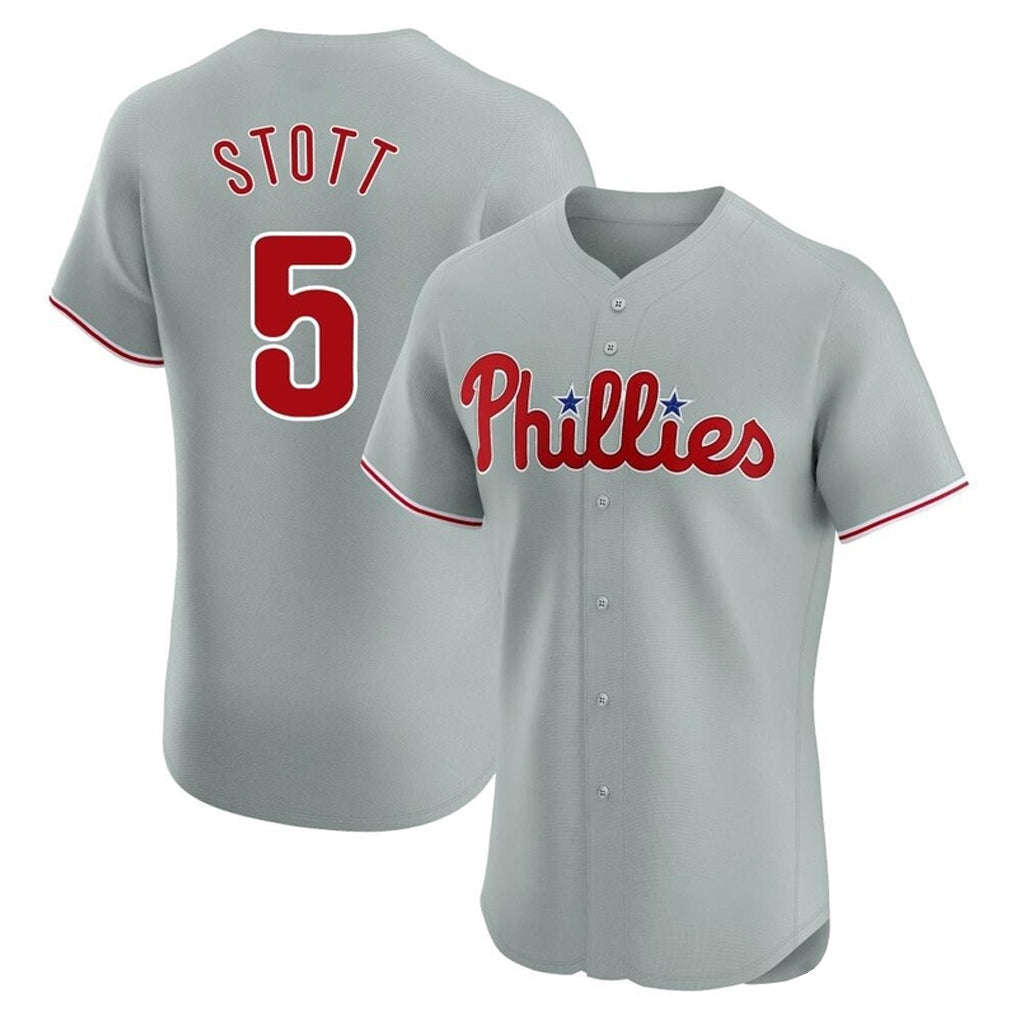 Trusc P.Phillies #5 Bryson Stott Player Gray Home Limited Elite Stitched Jerseys