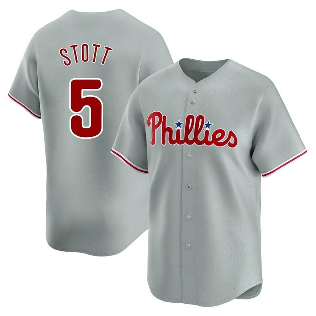 Trusc P.Phillies #5 Bryson Stott Player Gray Home Limited Stitched Jerseys