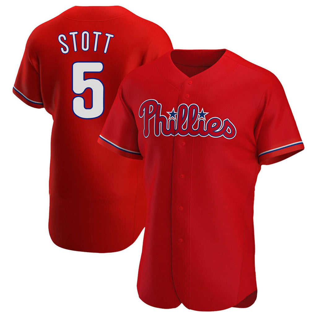 Trusc P.Phillies #5 Bryson Stott Player Red Home Limited Elite Stitched Jerseys
