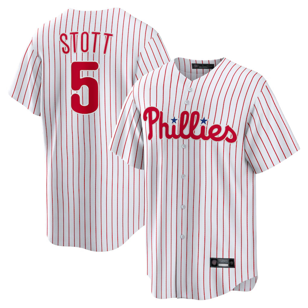 Trusc P.Phillies #5 Bryson Stott Player White Home Game Stitched Jerseys