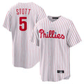 Trusc P.Phillies #5 Bryson Stott Player White Home Game Stitched Jerseys