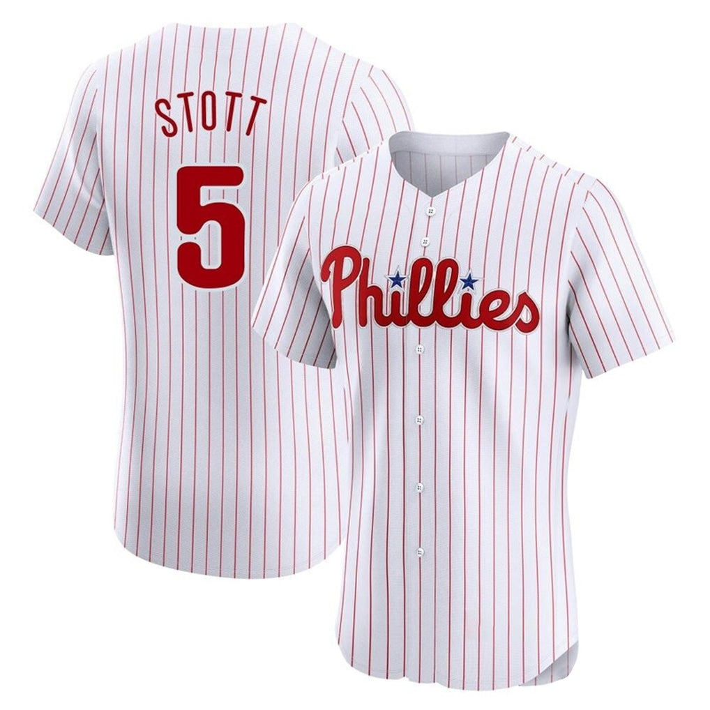 Trusc P.Phillies #5 Bryson Stott Player White Home Limited Elite Stitched Jerseys