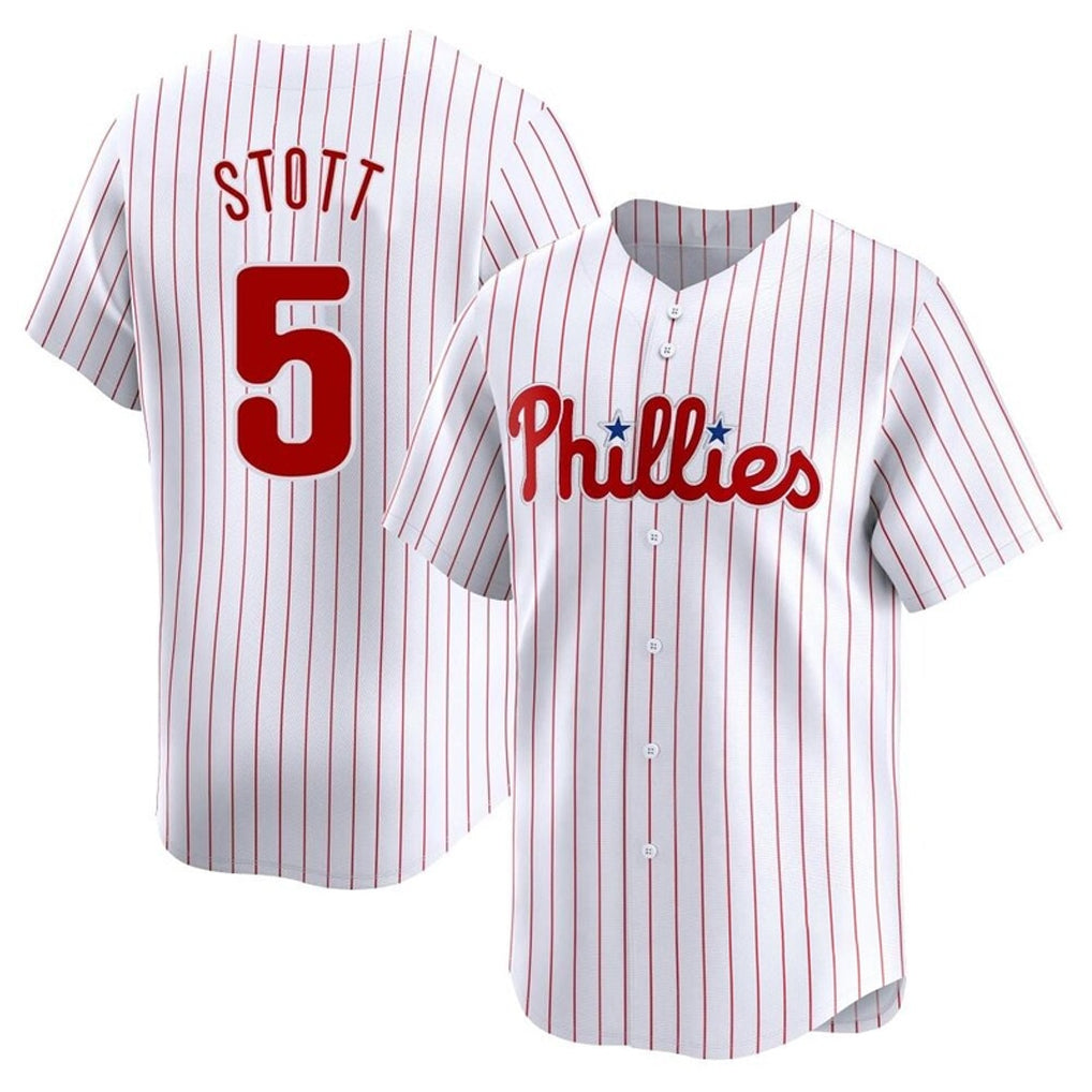 Trusc P.Phillies #5 Bryson Stott Player White Home Limited Stitched Jerseys