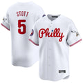 Trusc P.Phillies #5 Bryson Stott Player White Phillies & Eagles Vapor Premier Limited Stitched Jerseys