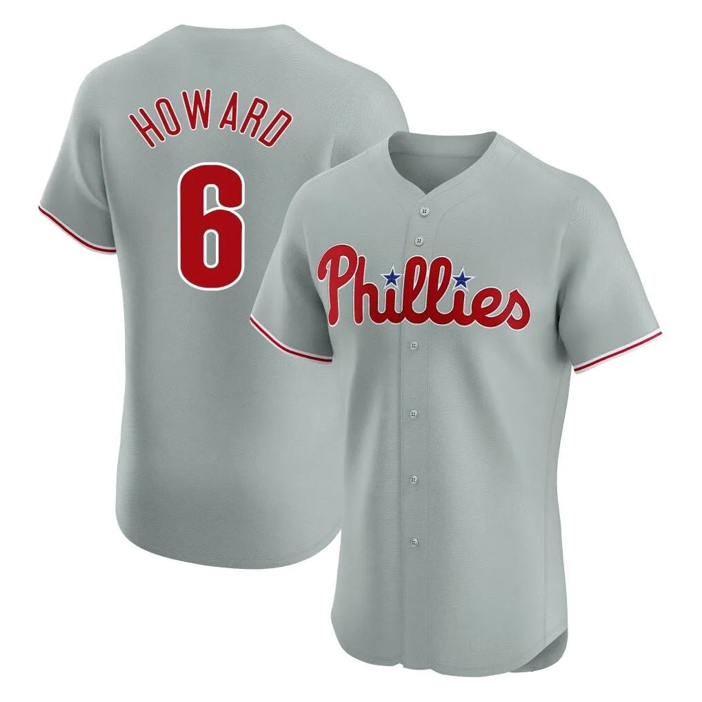 Trusc P.Phillies #6 Ryan Howard Player Gray Home Limited Elite Stitched Jerseys