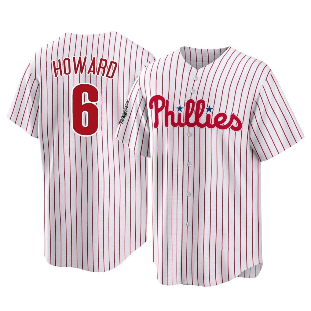 Trusc P.Phillies #6 Ryan Howard Player White Home Game Stitched Jerseys
