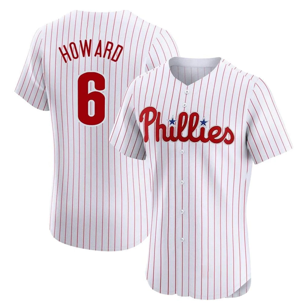Trusc P.Phillies #6 Ryan Howard Player White Home Limited Elite Stitched Jerseys