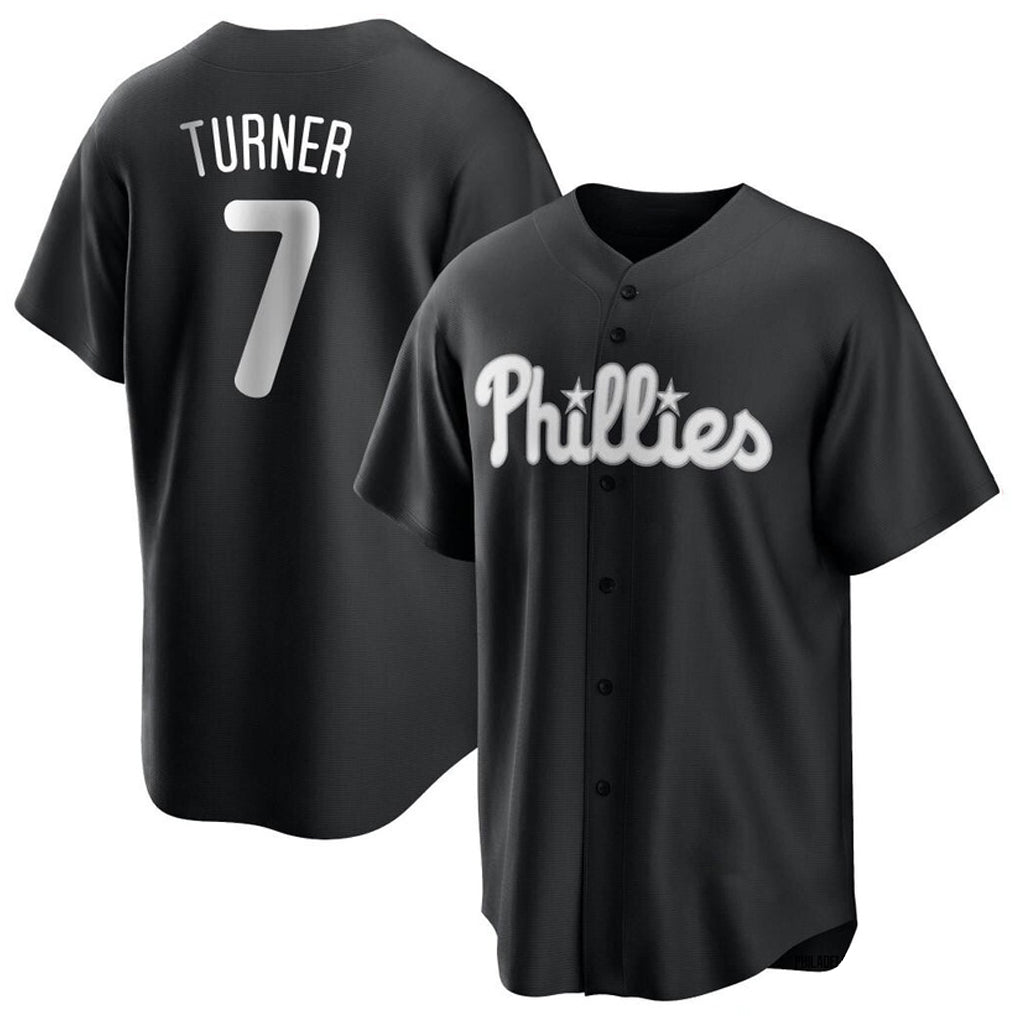 Trusc P.Phillies #7 Trea Turner Player Black Alt Fashion Home Game Stitched Jerseys
