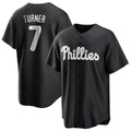 Trusc P.Phillies #7 Trea Turner Player Black Alt Fashion Home Game Stitched Jerseys