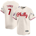 Trusc P.Phillies #7 Trea Turner Player Cream Phillies & Eagles Vapor Premier Limited Stitched Jerseys