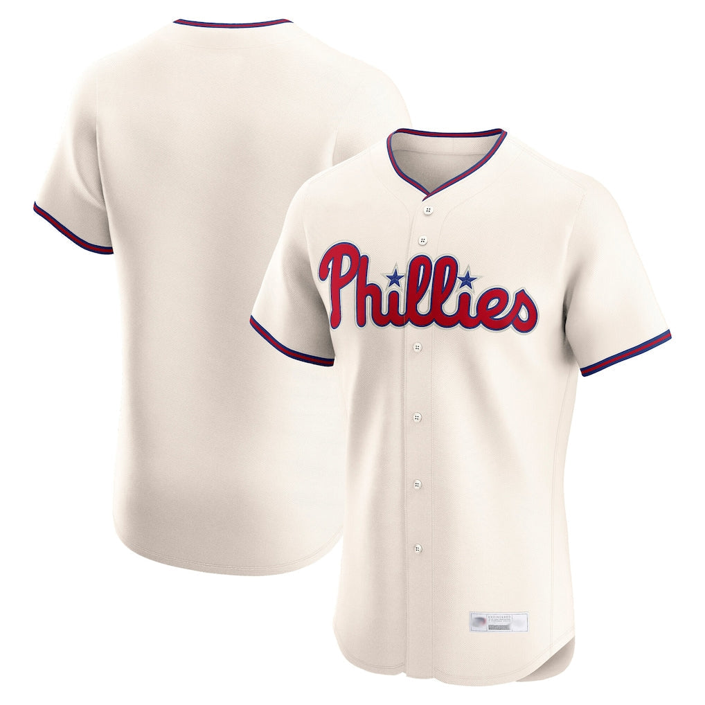 Trusc P.Phillies Blank Player Cream Home Limited Elite Stitched Jerseys