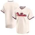 Trusc P.Phillies Blank Player Cream Home Limited Stitched Jerseys