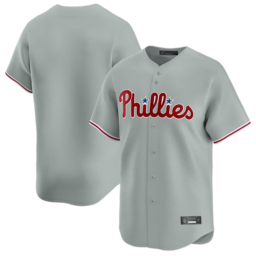 Trusc P.Phillies Blank Player Gray Home Limited Stitched Jerseys
