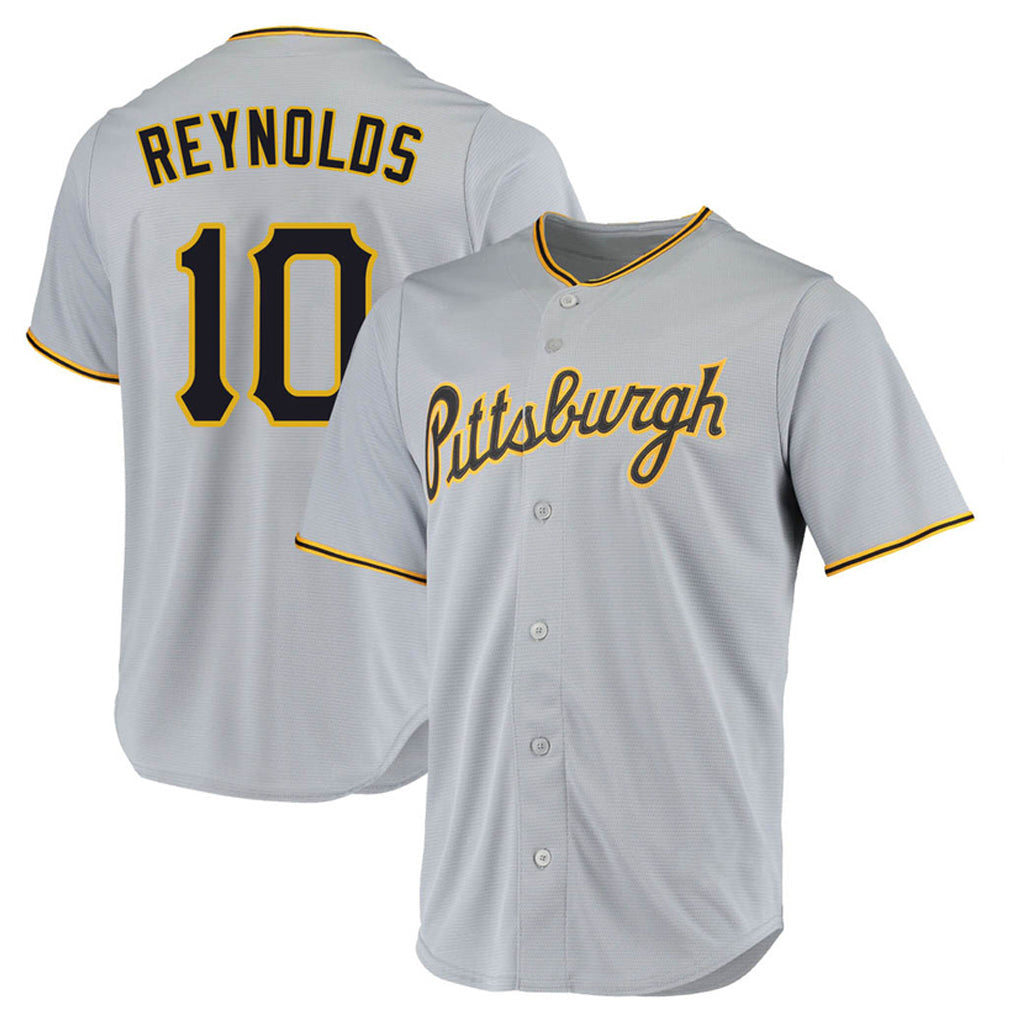 Trusc P.Pirates #10 Bryan Reynolds Player Gray Road Home Game Stitched Jerseys