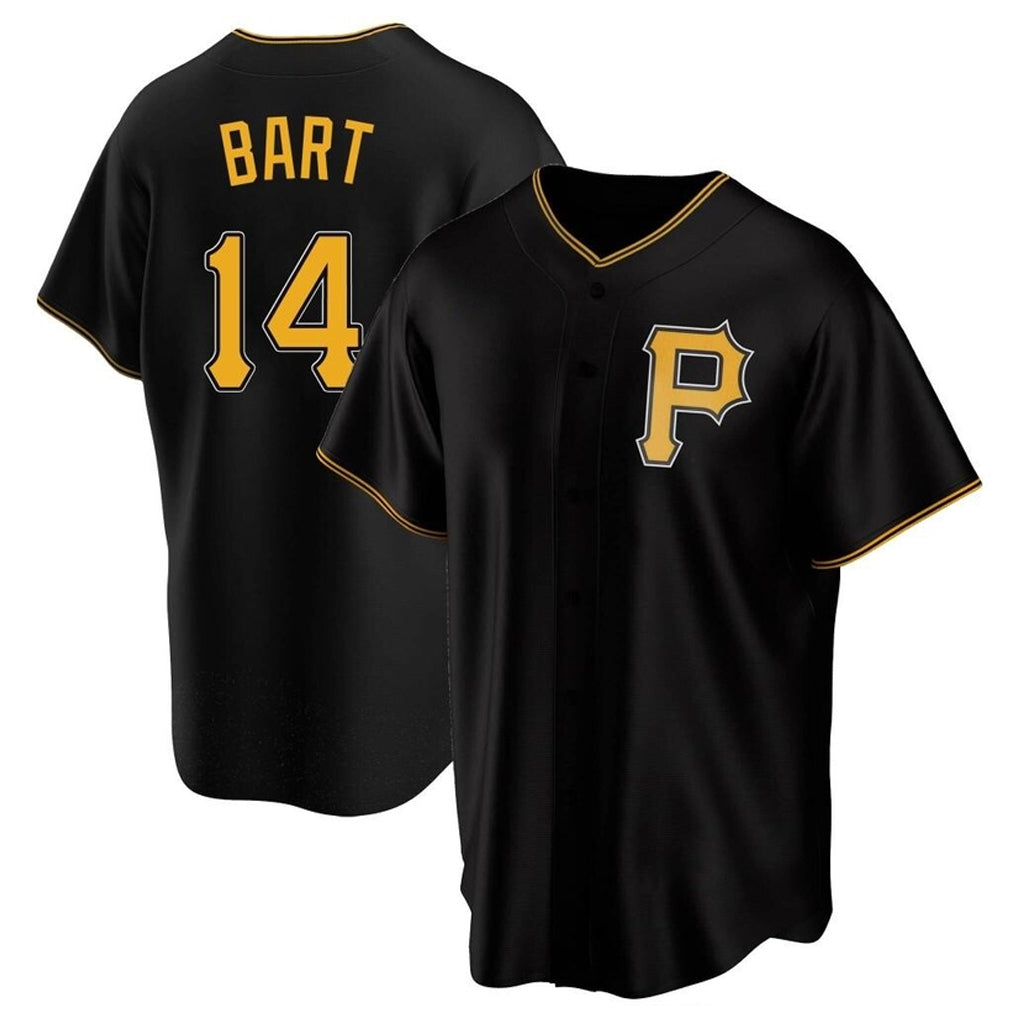 Trusc P.Pirates #14 Joey Bart Player Black Alternate 2025 Home Game T-shirt Stitched Jerseys