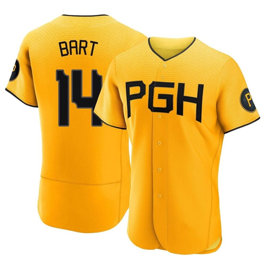 Trusc P.Pirates #14 Joey Bart Player Gold City Connect Home Limited Elite Stitched Jerseys