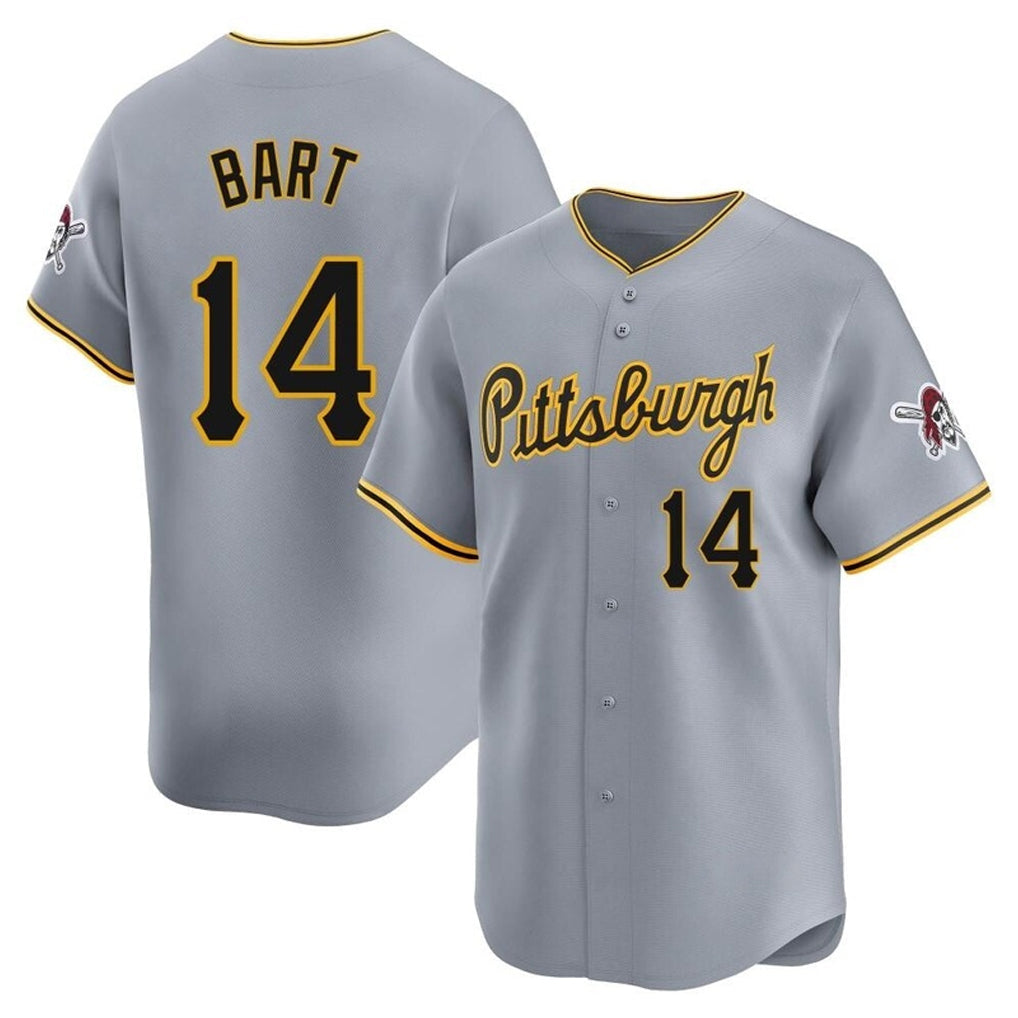 Trusc P.Pirates #14 Joey Bart Player Gray Road Home Limited Stitched Jerseys