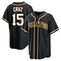 Trusc P.Pirates #15 Oneil Cruz Player Black Fashion Out Home Game Stitched Jerseys