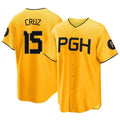 Trusc P.Pirates #15 Oneil Cruz Player Gold City Connect Home Game Stitched Jerseys