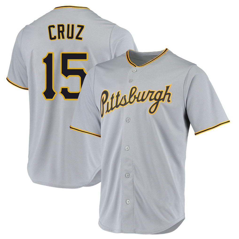 Trusc P.Pirates #15 Oneil Cruz Player Gray Road Home Game Stitched Jerseys