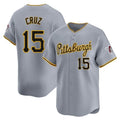 Trusc P.Pirates #15 Oneil Cruz Player Gray Road Home Limited Stitched Jerseys