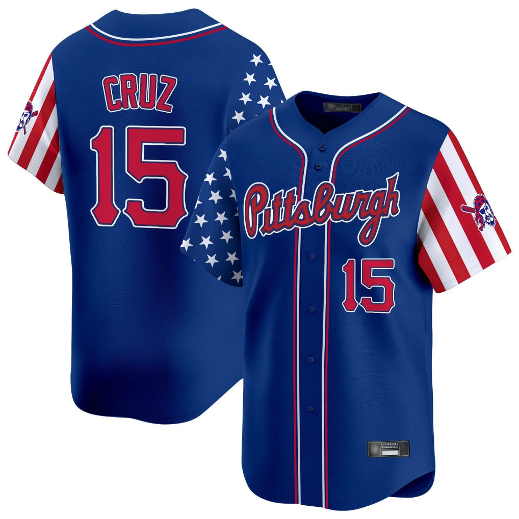 Trusc P.Pirates #15 Oneil Cruz Player Royal 2025 Independence Day Vapor Premier Limited Stitched Jerseys