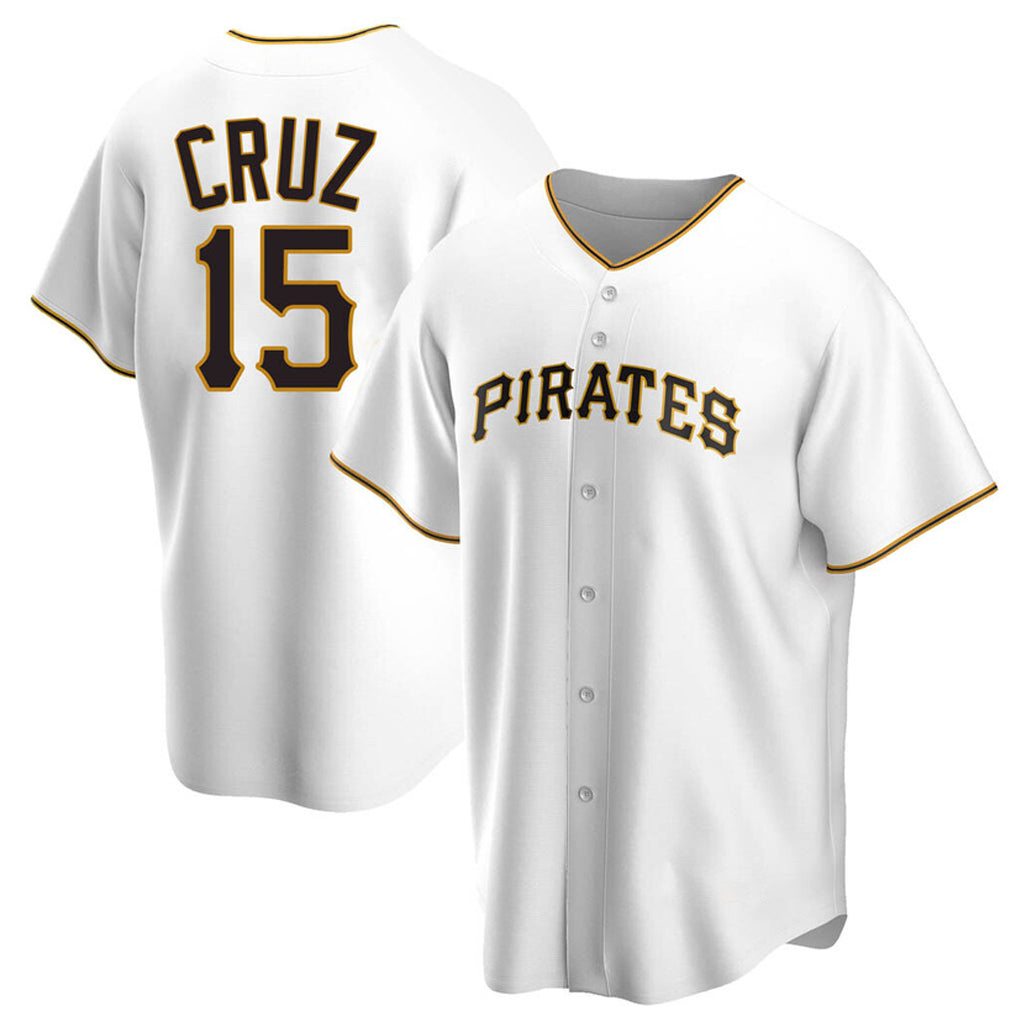 Trusc P.Pirates #15 Oneil Cruz Player White Home Game Stitched Jerseys