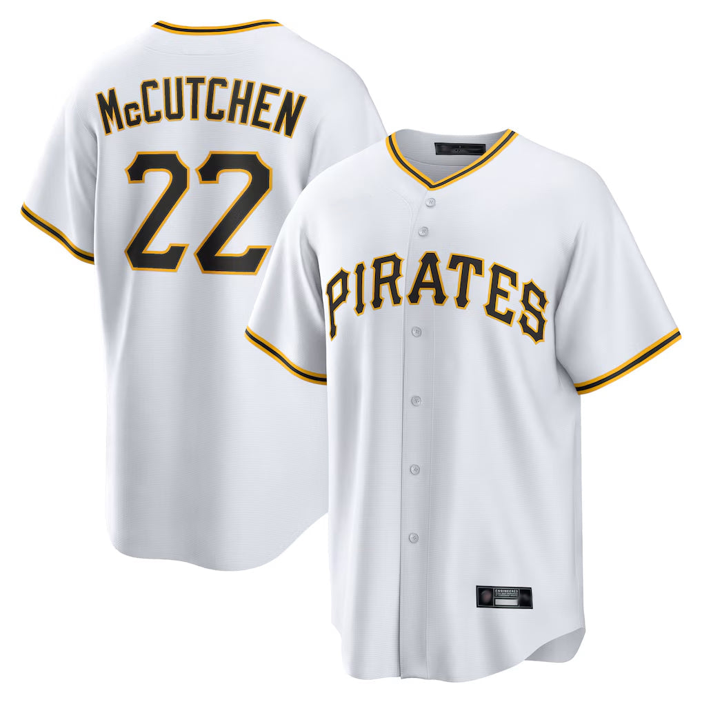 Trusc P.Pirates #22 Andrew McCutchen Player White Home Game Stitched Jerseys