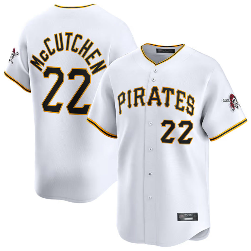Trusc P.Pirates #22 Andrew McCutchen Player White Home Limited Stitched Jerseys