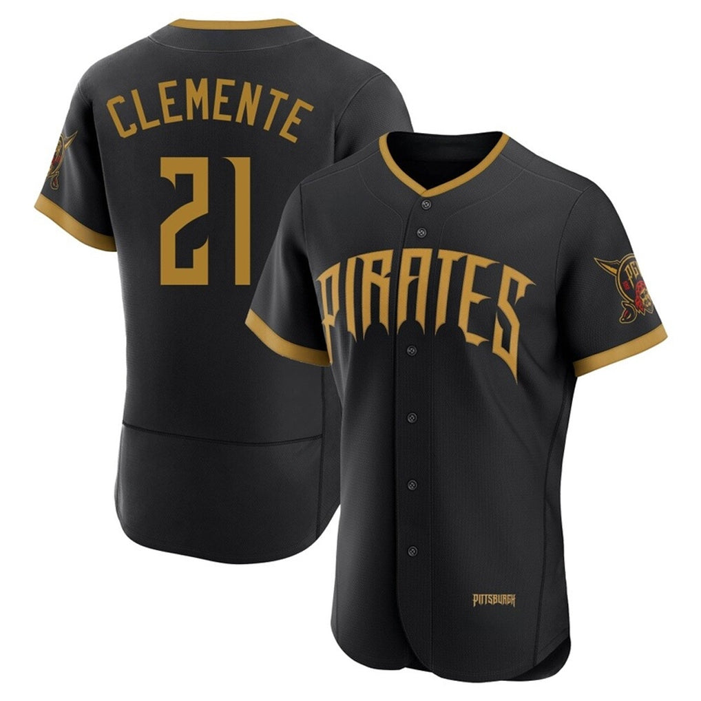 Trusc P.Pirates #21 Roberto Clemente Player Black 2026 City Connect Home Limited Elite Stitched Jerseys