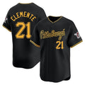 Trusc P.Pirates #21 Roberto Clemente Player Black Alt Home Limited Stitched Jerseys