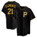 Trusc P.Pirates #21 Roberto Clemente Player Black Alternate 2025 Home Game Stitched Jerseys