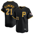 Trusc P.Pirates #21 Roberto Clemente Player Black Alternate Limited Game Stitched Jerseys