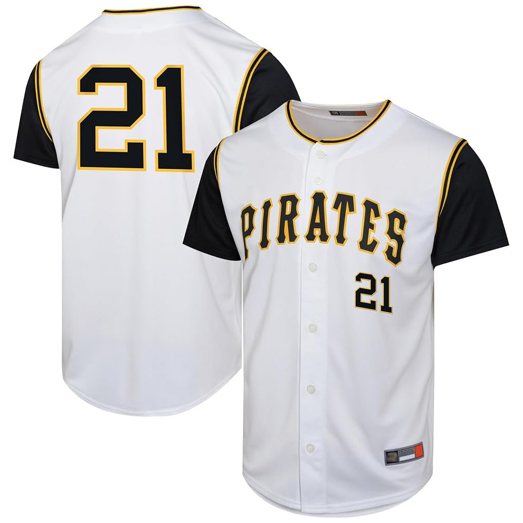 Trusc P.Pirates #21 Roberto Clemente Player White Throwback Cooperstown Collection Limited Stitched Jerseys