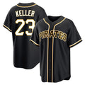Trusc P.Pirates #23 Mitch Keller Player Black Fashion Out Home Game Stitched Jerseys