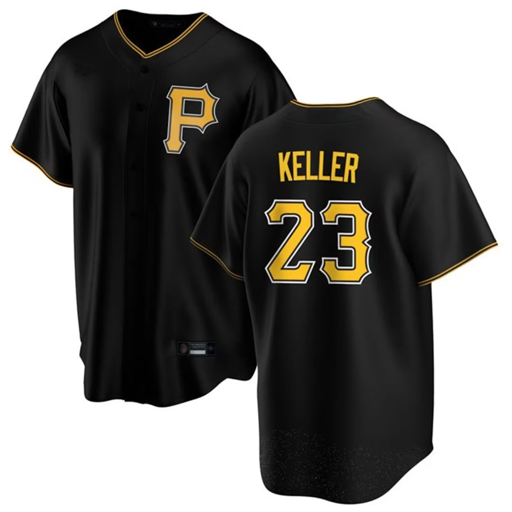 Trusc P.Pirates #23 Mitch Keller Player Black Home Game Stitched Jerseys