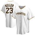 Trusc P.Pirates #23 Mitch Keller Player White Home Game Stitched Jerseys