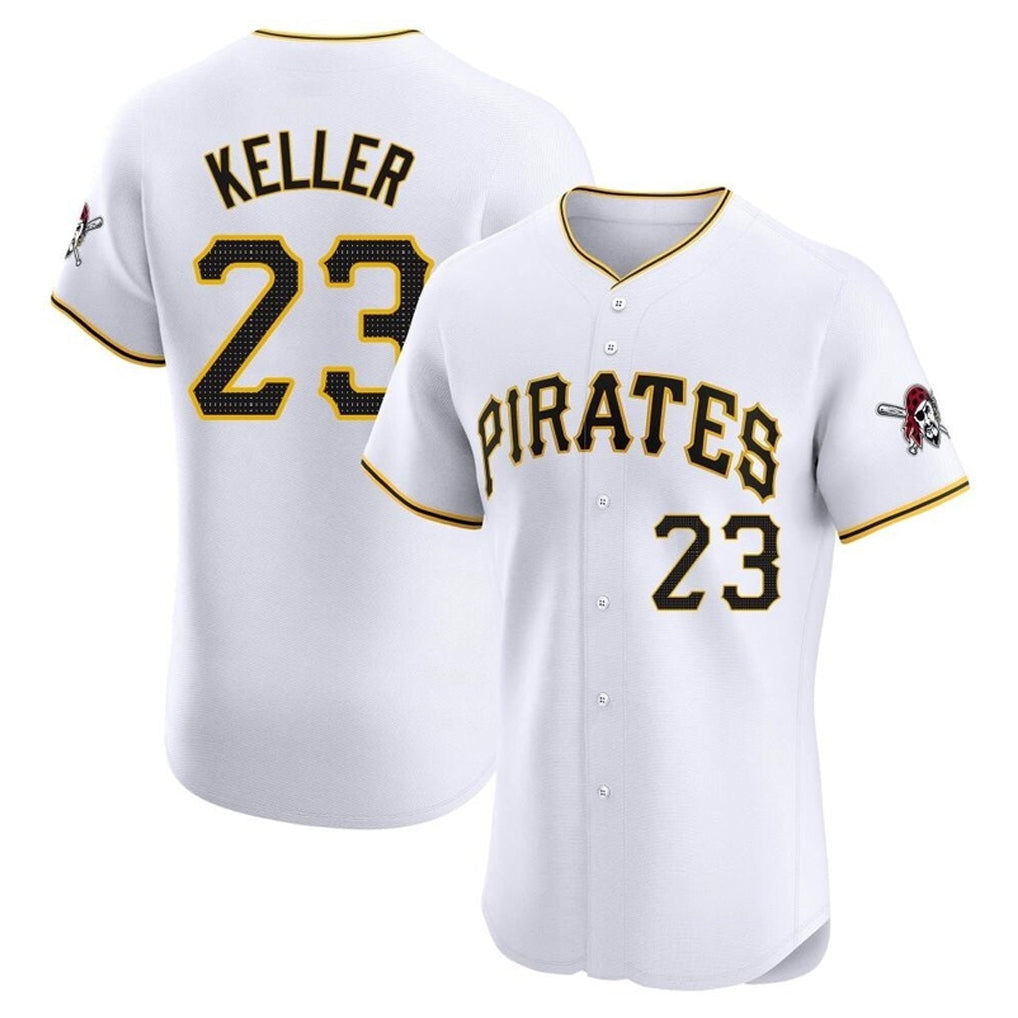 Trusc P.Pirates #23 Mitch Keller Player White Home Limited Elite Stitched Jerseys