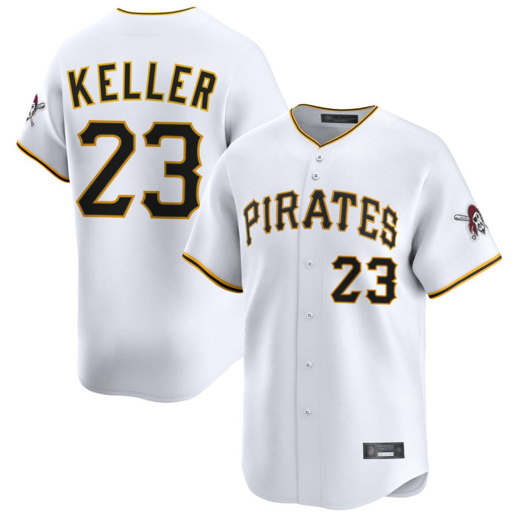 Trusc P.Pirates #23 Mitch Keller Player White Home Limited Stitched Jerseys