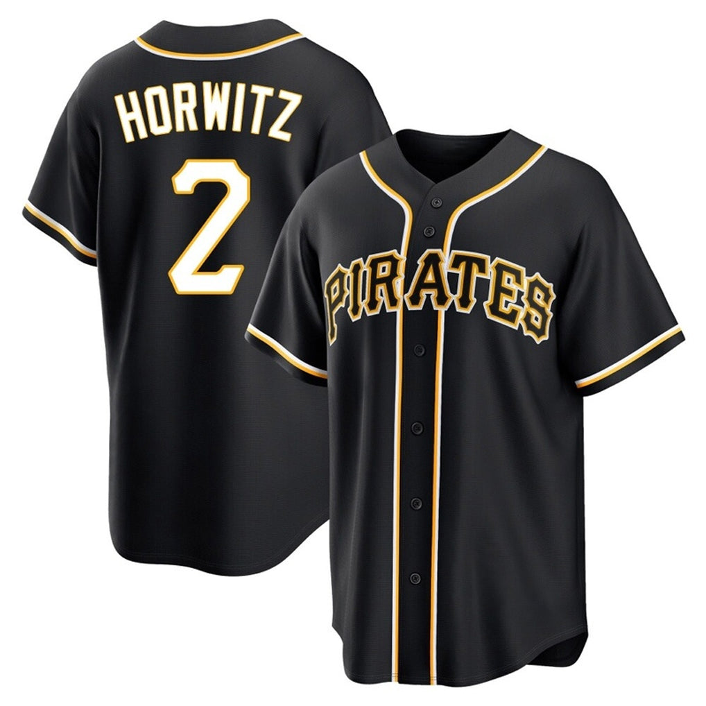 Trusc P.Pirates #2 Spencer Horwitz Player Black Fashion Out Home Game Stitched Jerseys