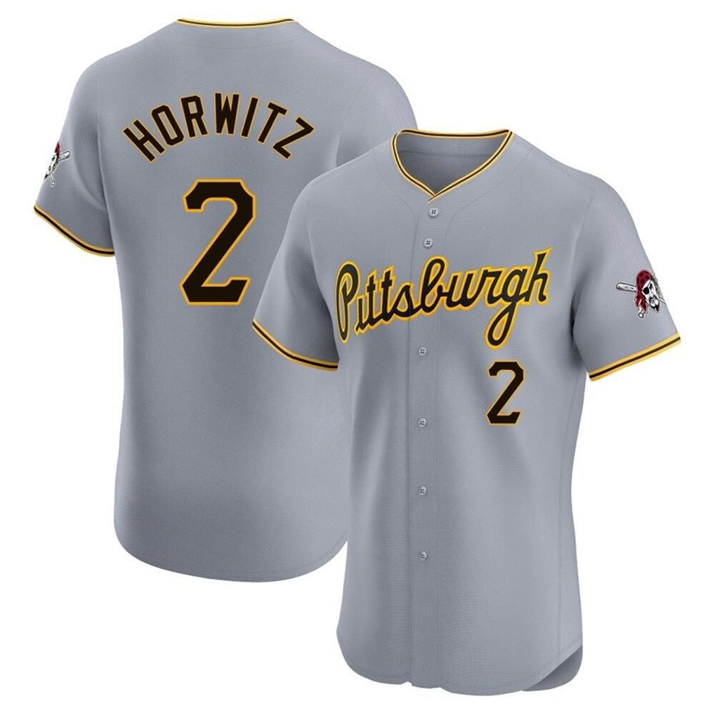 Trusc P.Pirates #2 Spencer Horwitz Player Gray Road Home Limited Elite Stitched Jerseys
