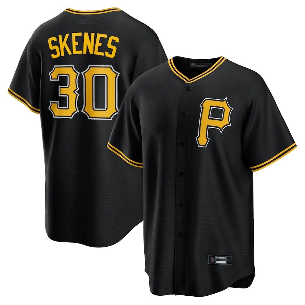 Trusc P.Pirates #30 Paul Skenes Player Black Alternate 2025 Home Game Stitched Jerseys