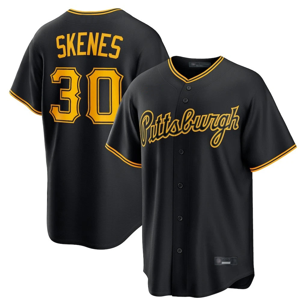 Trusc P.Pirates #30 Paul Skenes Player Black Home Game Stitched Jerseys