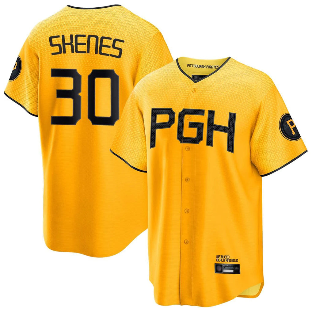 Trusc P.Pirates #30 Paul Skenes Player Gold City Connect Home Limited Stitched Jerseys