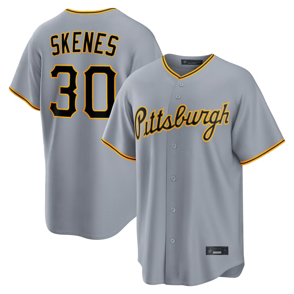 Trusc P.Pirates #30 Paul Skenes Player Gray Road Home Game Stitched Jerseys