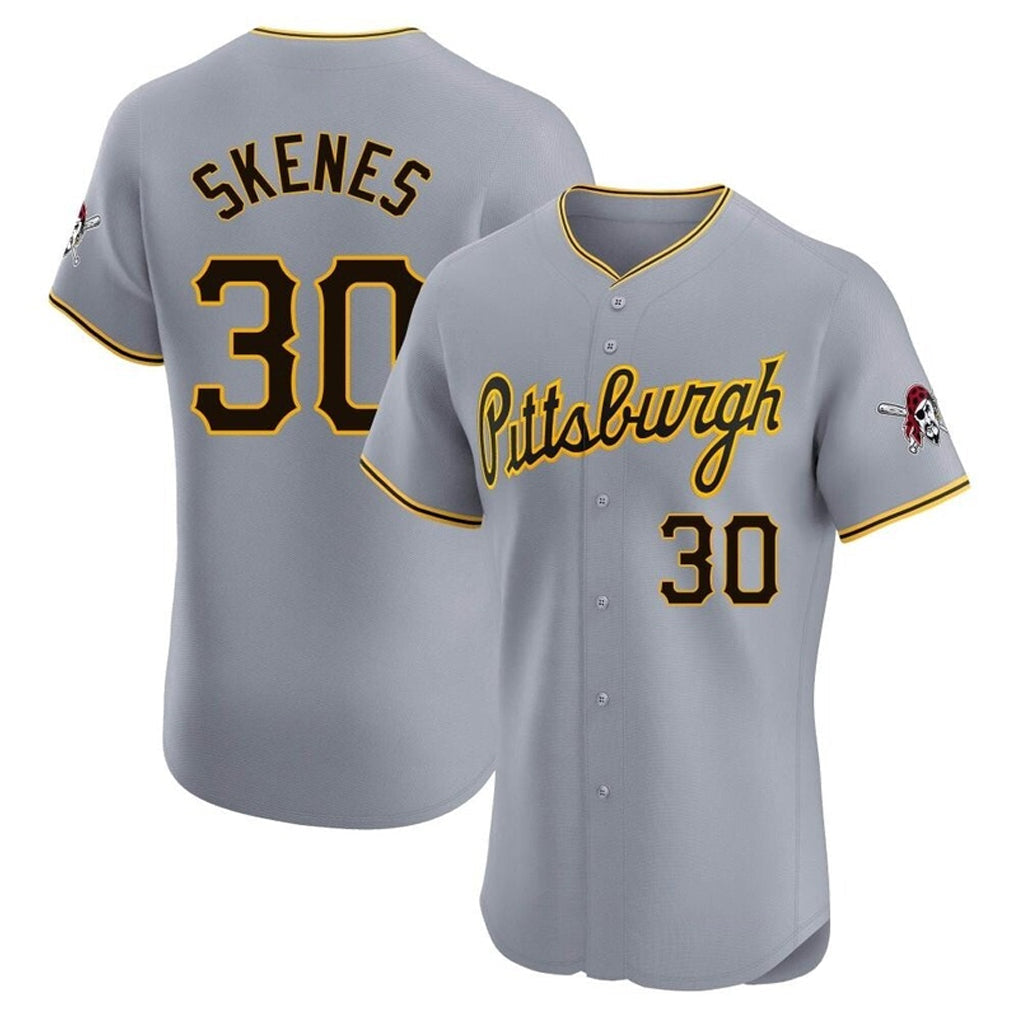 Trusc P.Pirates #30 Paul Skenes Player Gray Road Home Limited Elite Stitched Jerseys