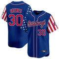 Trusc P.Pirates #30 Paul Skenes Player Royal 2025 Independence Day Vapor Premier Limited Stitched Jerseys